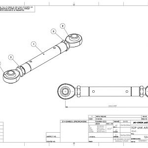 SPF Top Link Arm Drawing