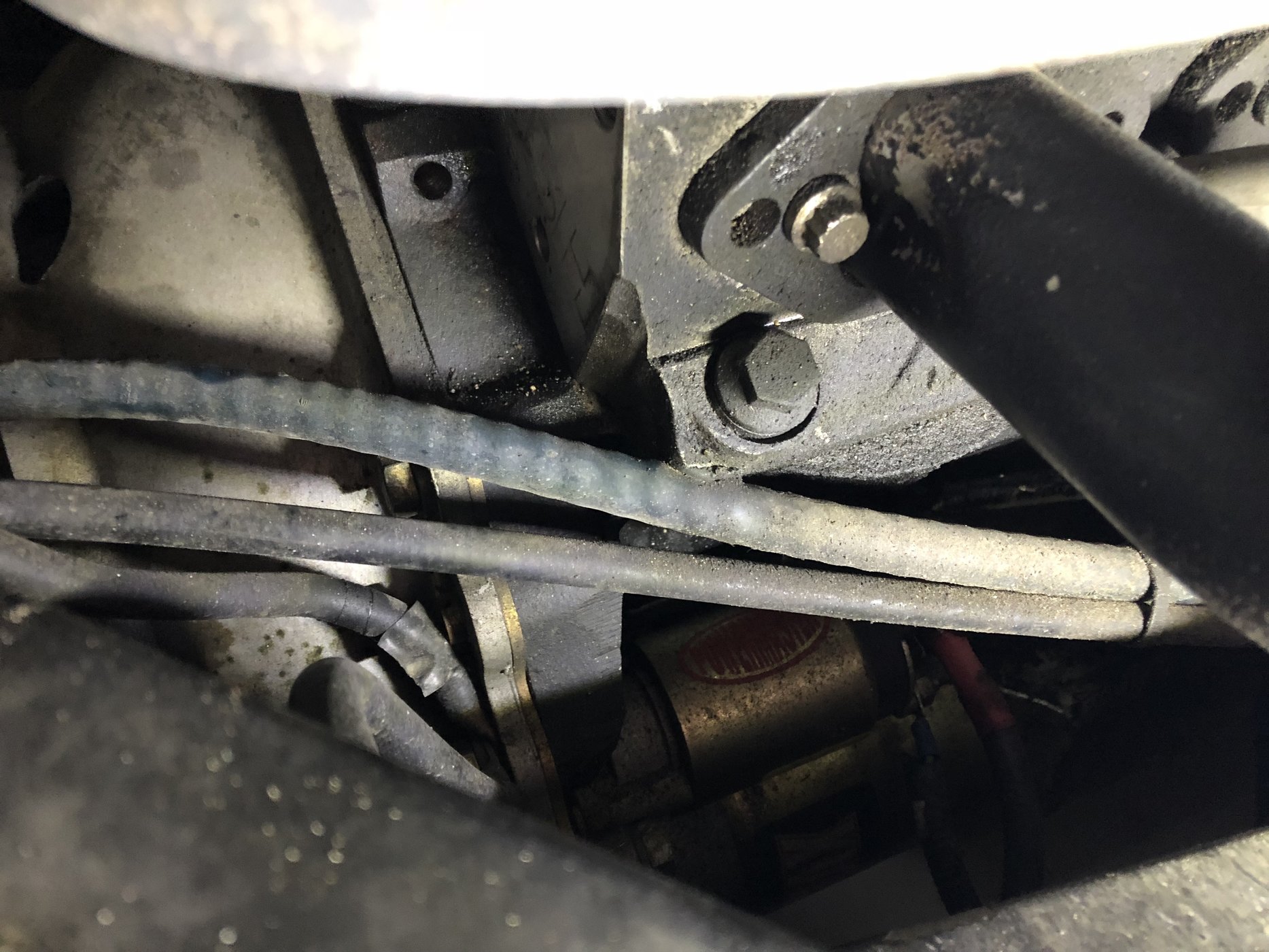Shift cable touches the block 1.JPG