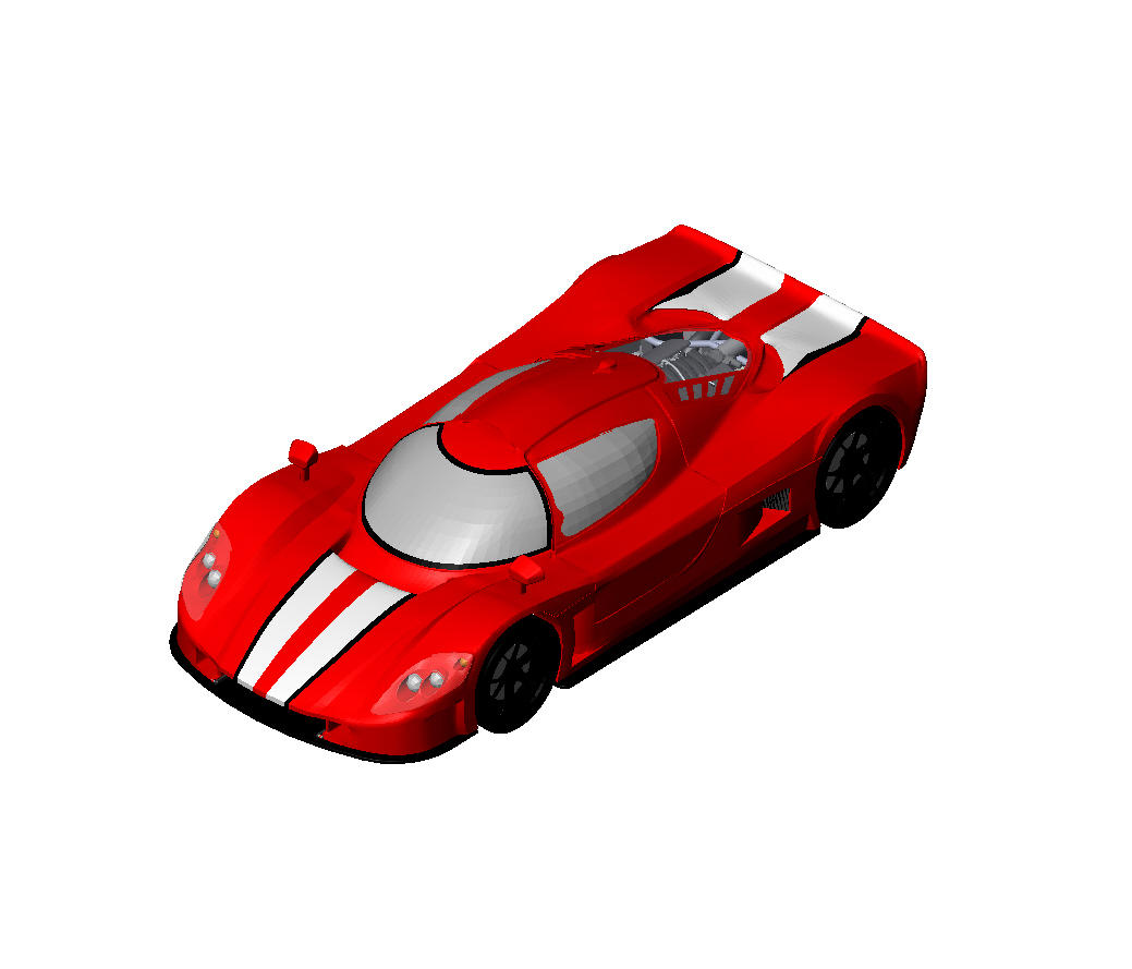 SLC Rosso Corsa with white stripes black pinstripes.JPG