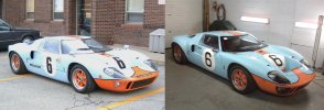 CAV Gulf Spec GT40 before and after Left RHD conversion.jpg