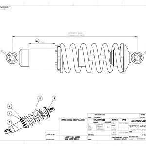 SPF Front Shock Absorber Drawing