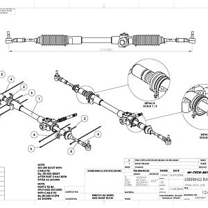 SPF Steering Rack Drawing