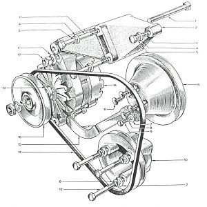 Parts Book,  Pulleys and Alt.