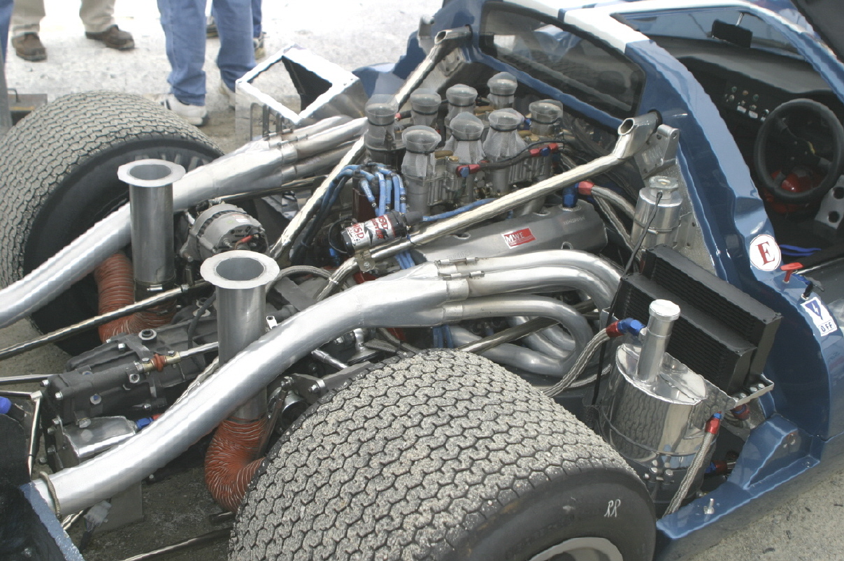 Lola T70 Mk IIIB engine compartment